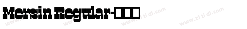 Mersin Regular字体转换